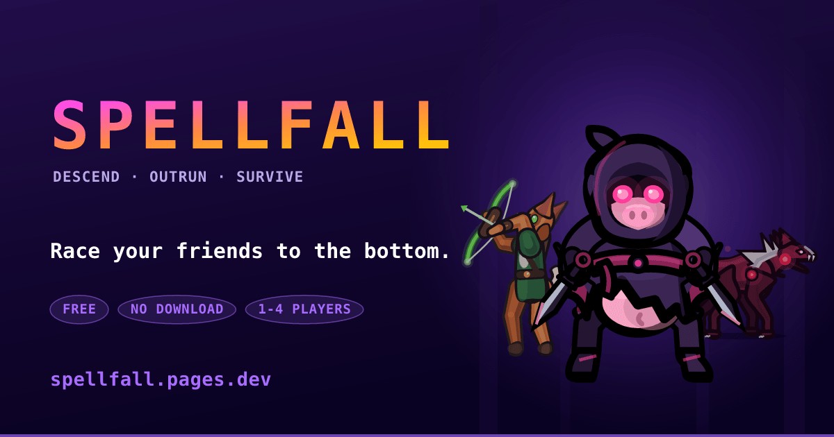 Spellfall — Race Your Friends to the Bottom cover